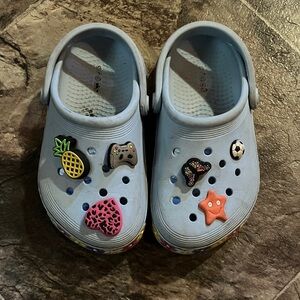 Kids Blue Crocs with Fun Charms